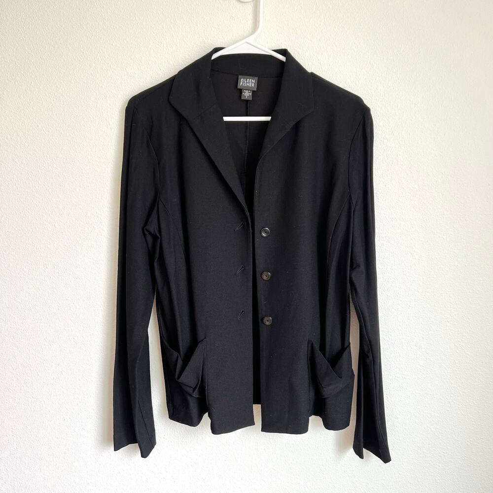 Eileen Fisher Black Cardigan Sweater Women's Size Small